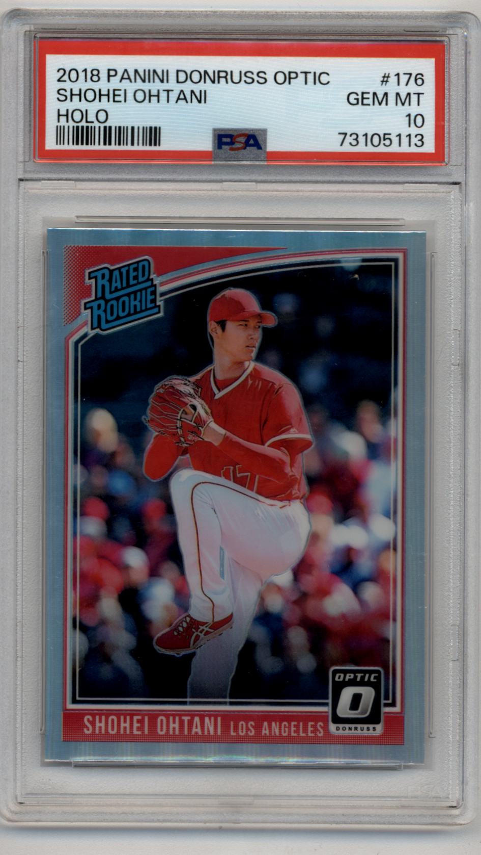 Shohei Ohtani 2018 Donruss Optic #176 Holo PSA 10 Gem Mint