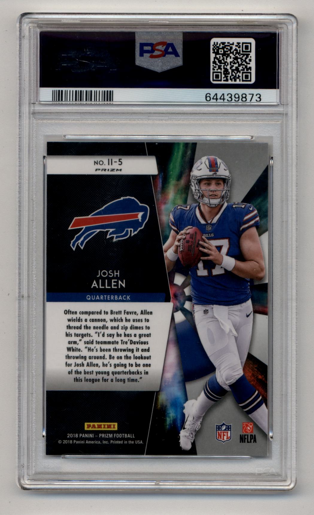 Josh Allen 2018 Prizm Instand Impact PSA 10 Gem Mint 9873