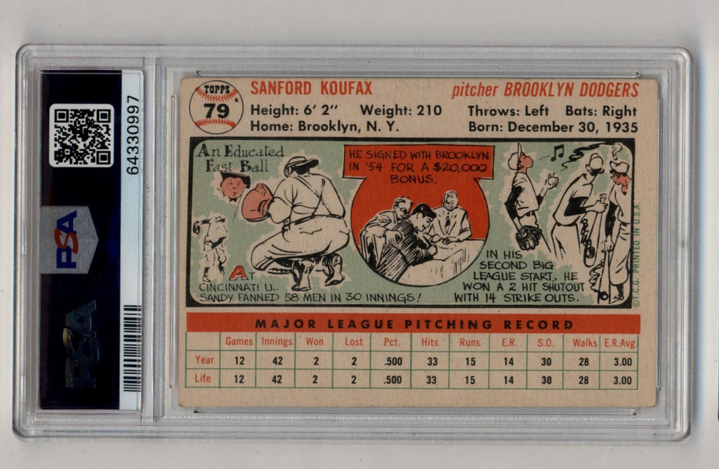 1956 Topps Sandy Koufax