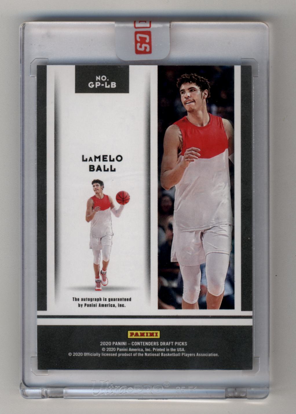 LaMelo Ball 2020-21 Panini Contenders Draft Picks Game Day Prospect Ticket Auto