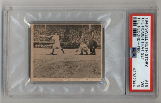 The Homer that set the Record #60 1948 Swell Ruth Story PSA 3 Very Good