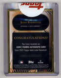 Julio Rodriguez 2022 Topps Gold Label Auric Framed Auto 01/25