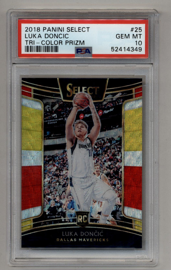 Luka Doncic 2018-19 Select Tri-Color Prizm #25 PSA 10 Gem Mint 4349 – Three  Stars Sportscards