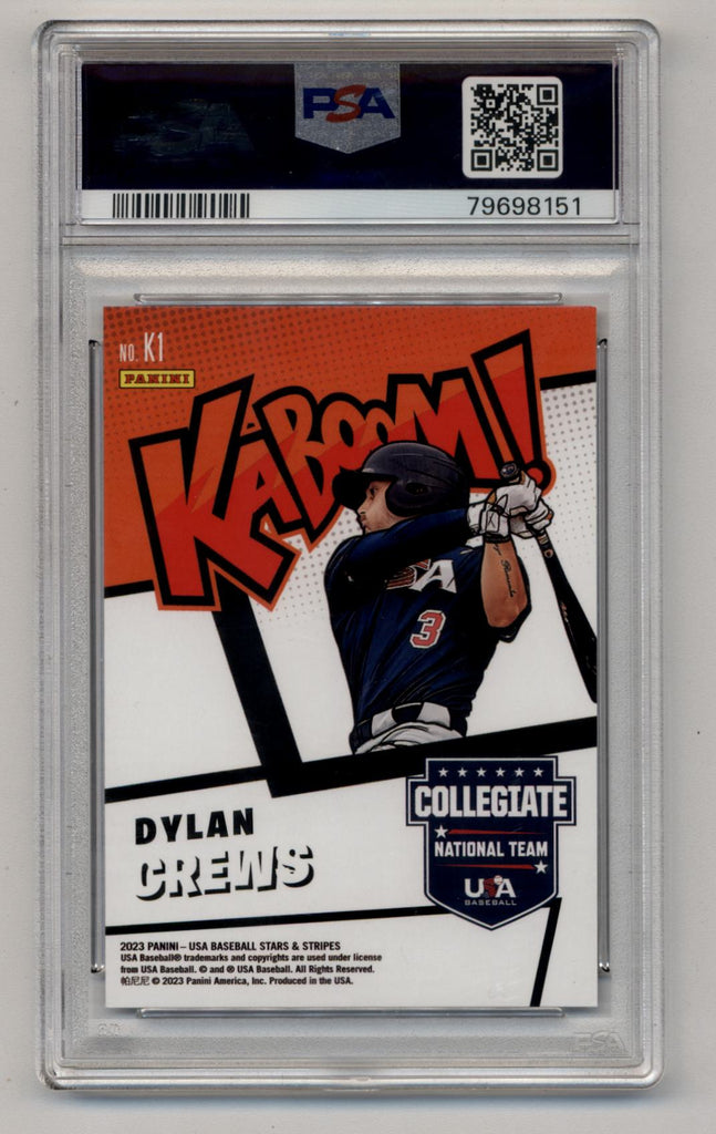 Dylan Crews 2023 Stars and Stripes USA Kaboom! PSA 10 Gem Mint