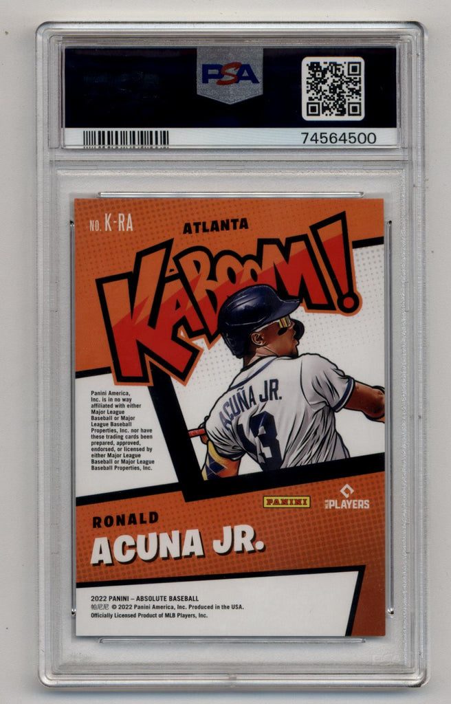Ronald Acuna 2022 Absolute Kaboom PSA 10 Gem Mint Three Stars Sportscards