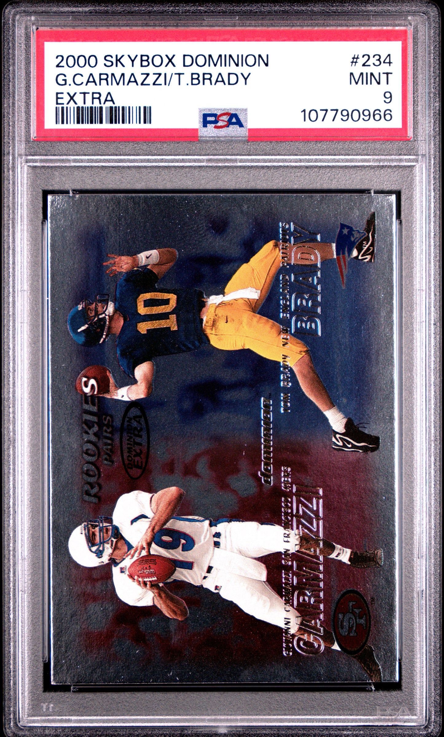 Tom Brady 2000 Skybox Dominion Extra RC #234 PSA 9 Mint