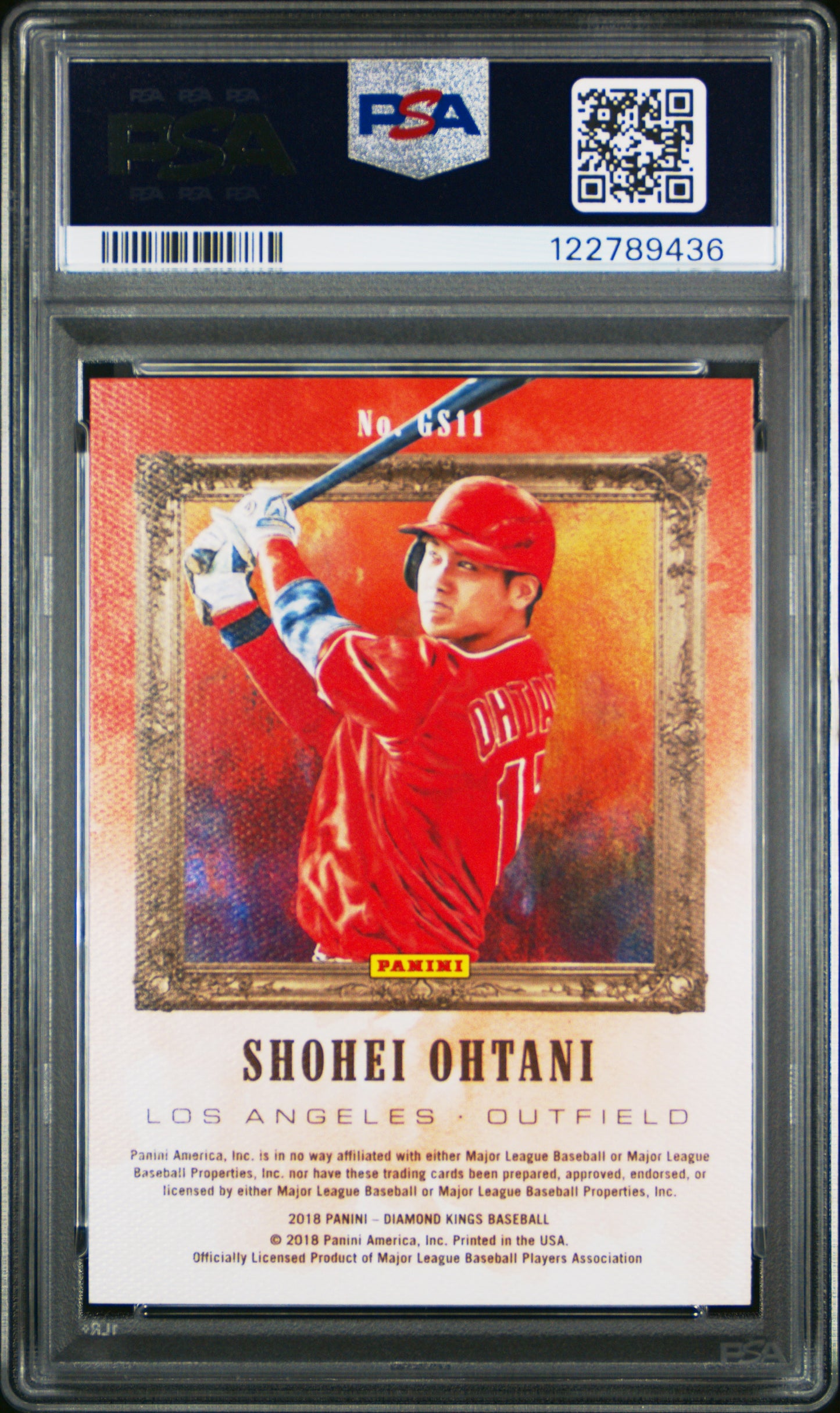 Shohei Ohtani 2018 Panini Diamond Kings Gallery of Stars PSA 10 Gem Mint