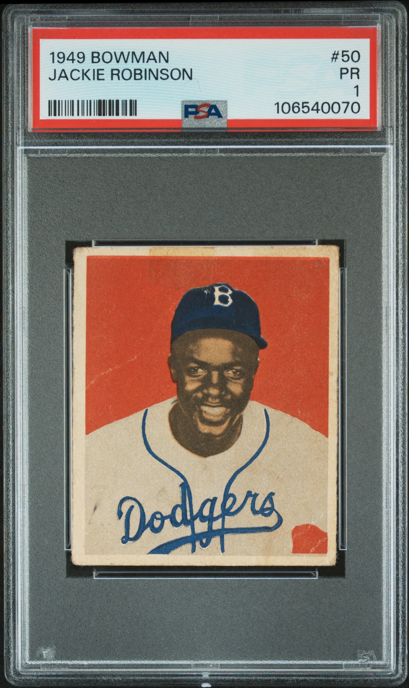 Jackie Robinson 1949 Bowman #50 PSA 1 Poor