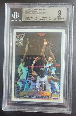 Carmelo Anthony 2003 Topps Chrome Refractor #113 BGS 9 Mint