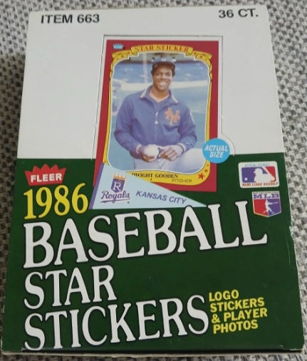 1986 Fleer Star Stickers Baseball Box