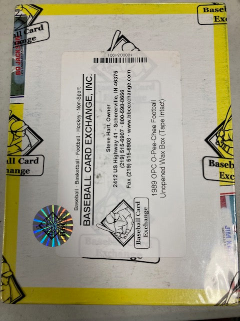 1989 O-Pee-Chee Football Wax Box (tape intact) BBCE Wrapped