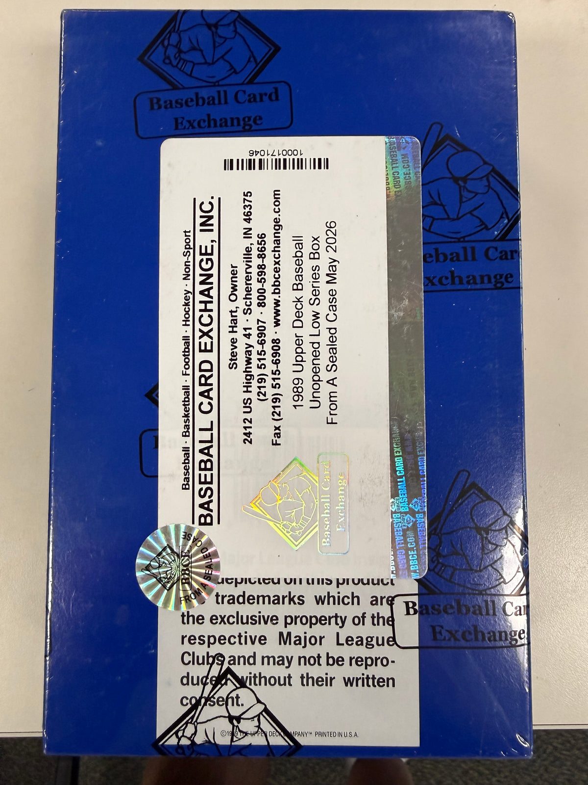 1989 Upper Deck Low Number Baseball Box - BBCE Wrapped FASC