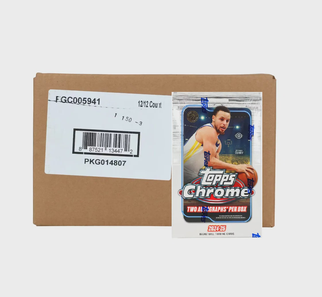 2024-25 Topps Chrome Basketball Hobby - 12 Box Case