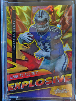Ezekiel Elliott 2021 Panini Absolute Explosive Gold #9/10