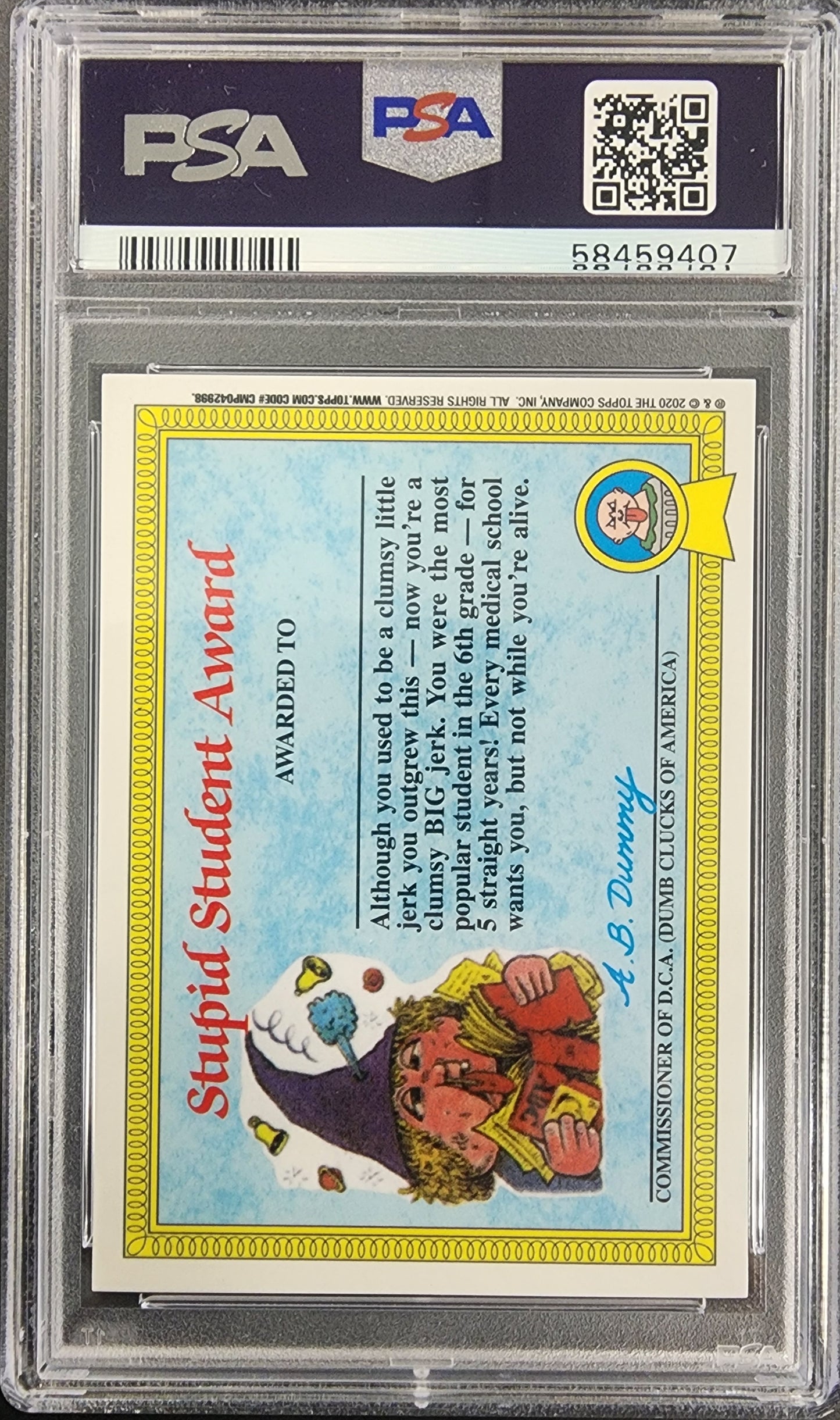 Dead Ted 2020 Topps Garbage Pail Kids Sapphire #5a PSA 10 Gem Mint 9407