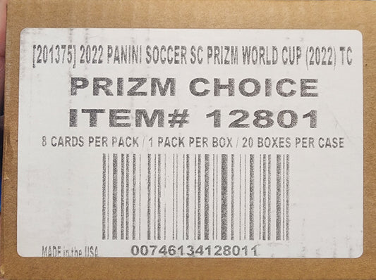 2022 Panini Prizm World Cup  Soccer Choice 20-Box Case