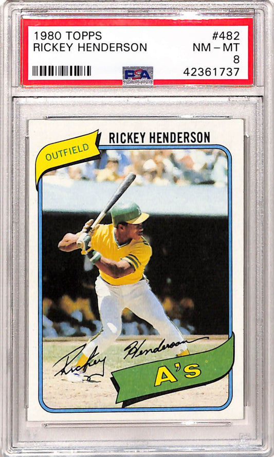 Rickey Henderson 1980 Topps Rookie #482 PSA 8 Nm-Mint 1737