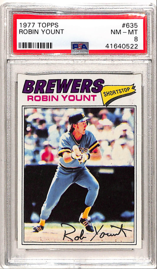 Robin Yount 1977 Topps #635 PSA 8 Nm-Mint