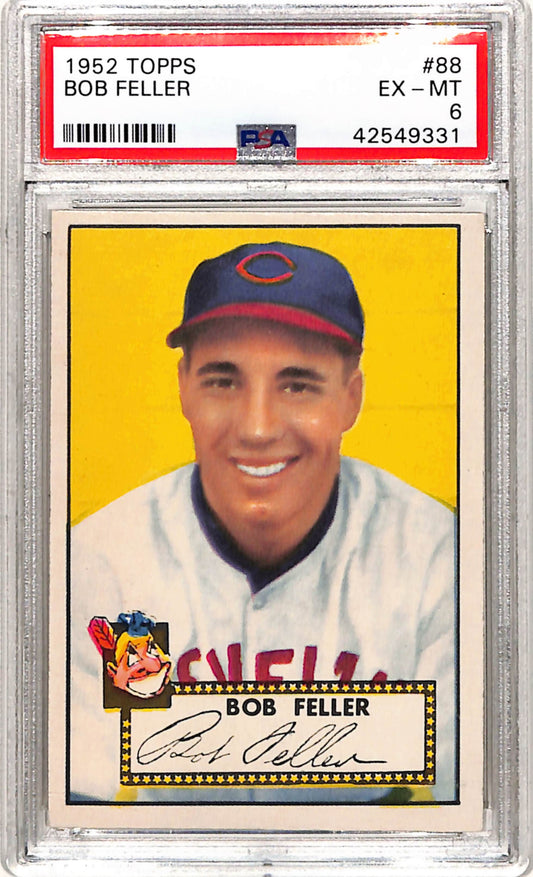 Bob Feller 1952 Topps #88 PSA 6 Ex-Mt