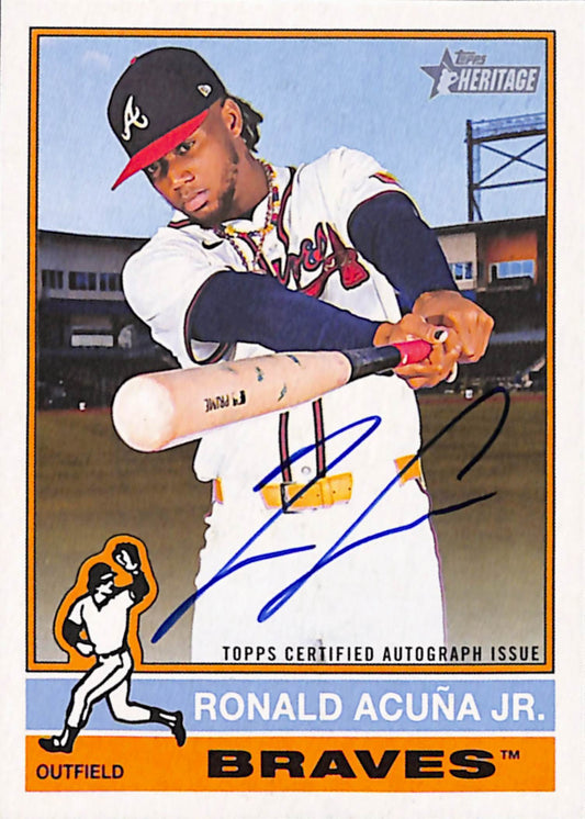 Ronald Acuna Jr. 2025 Topps Heritage Real One Autograph