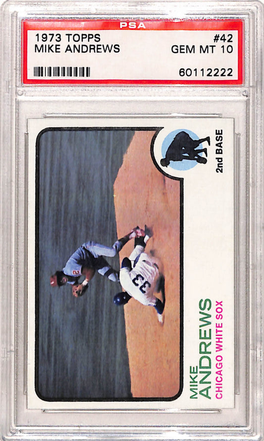 Mike Andrews 1973 Topps #42 PSA 10 Gem Mint