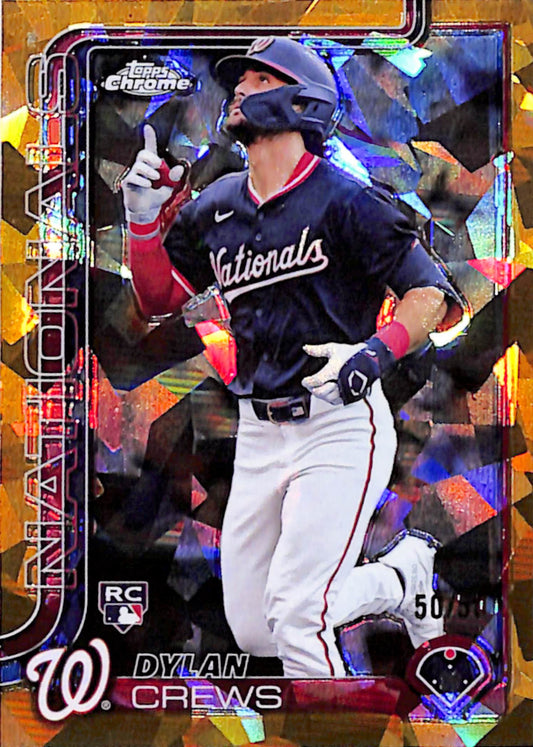 Dylan Crews 2025 Topps Sapphire Rookie #146 Gold Sapphire #50/50