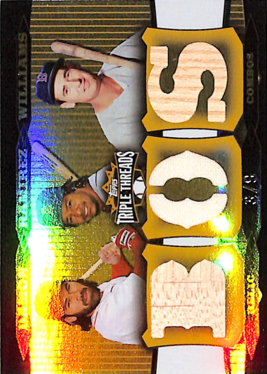 Ted Williams + Ramirez + Damon 2006 Topps Triple Threads Gold Relic #3/9