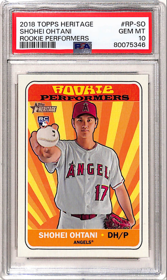 Shohei Ohtani 2018 Topps Heritage Rookie Performers PSA 10 Gem Mint 5346