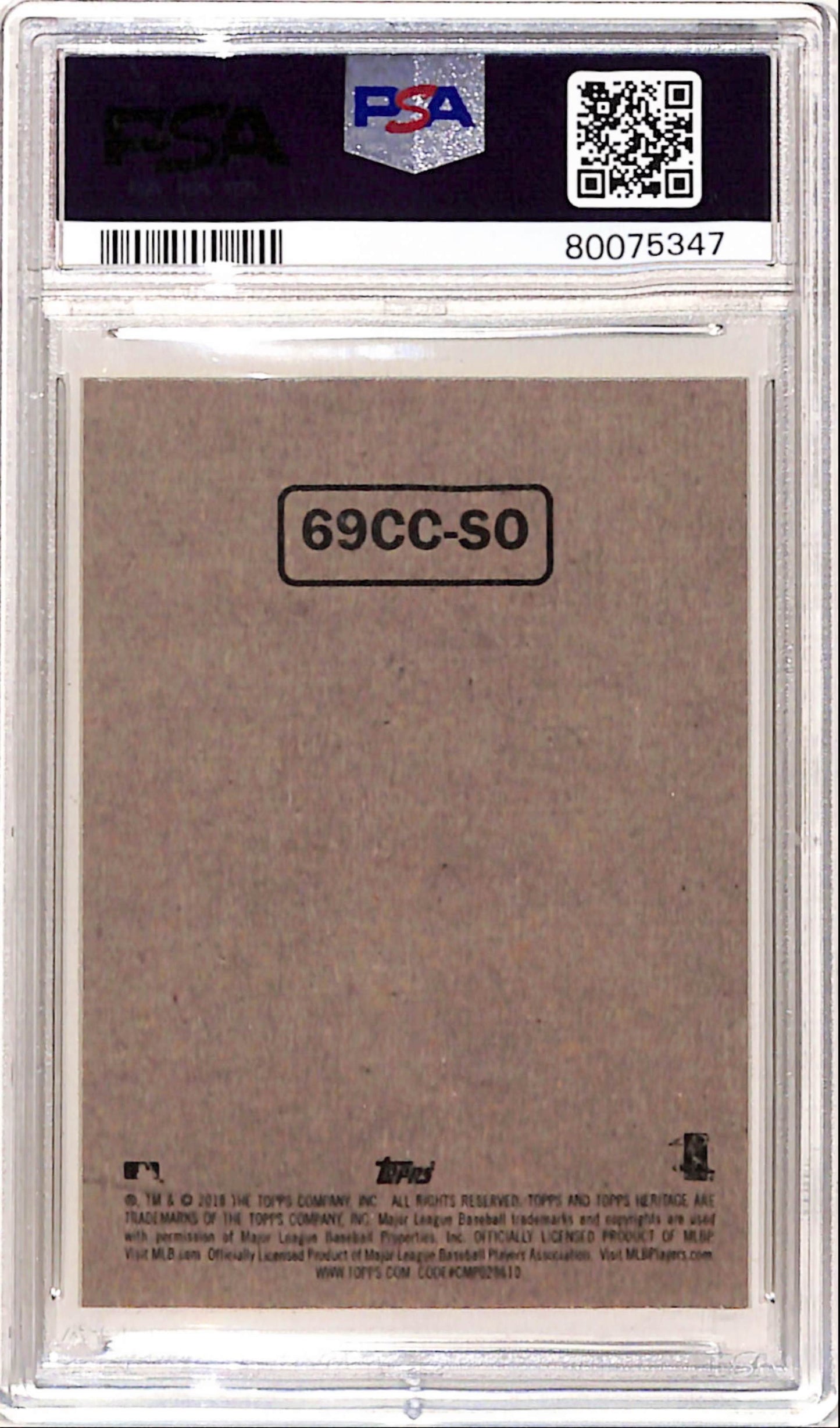 Shohei Ohtani 2018 Topps Heritage 1969 Collector Cards PSA 10 Gem Mint