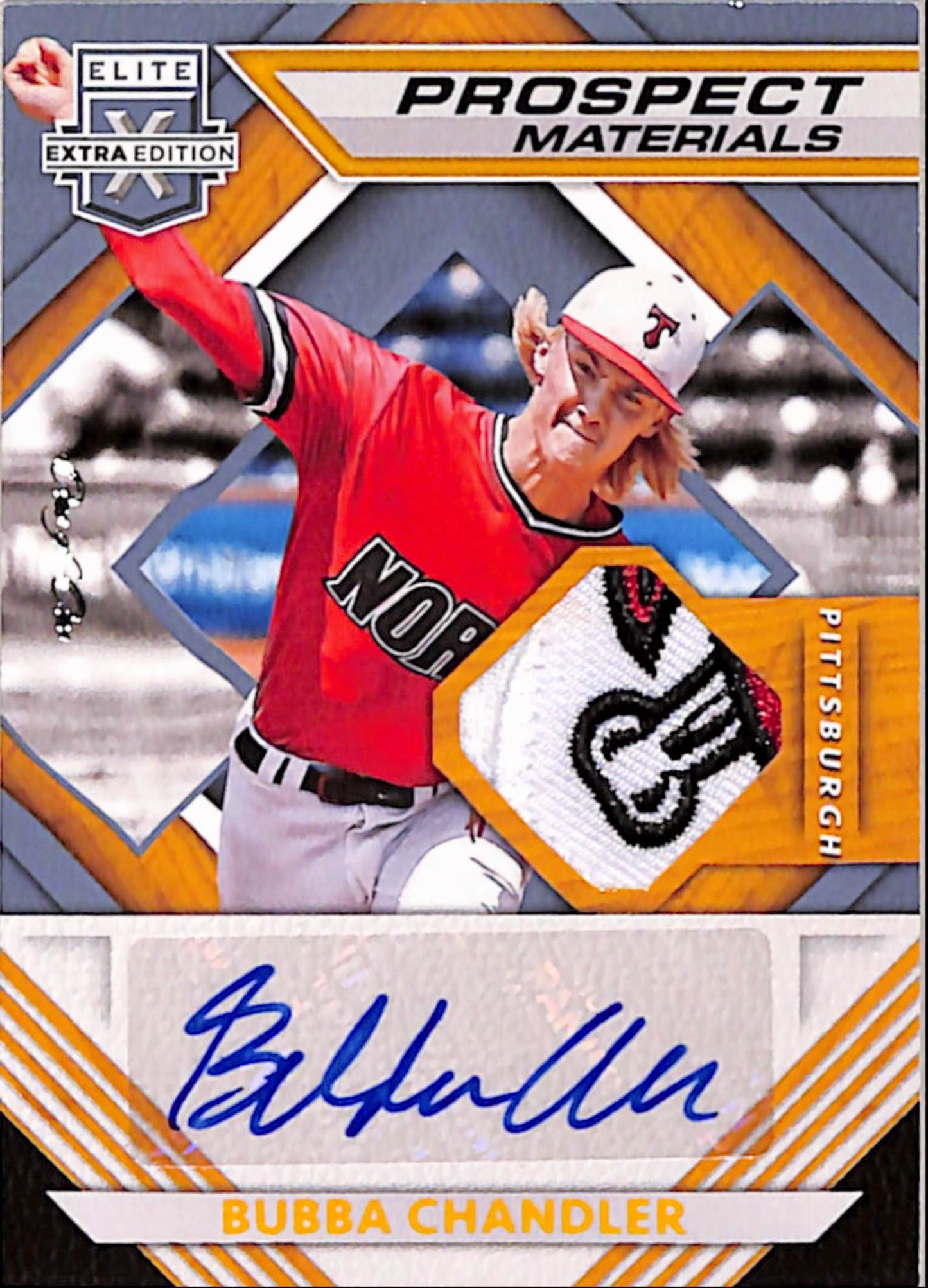 Bubba Chandler 2021 Panini Elite Extra Edition Pirate Logo Patch Auto #1/1