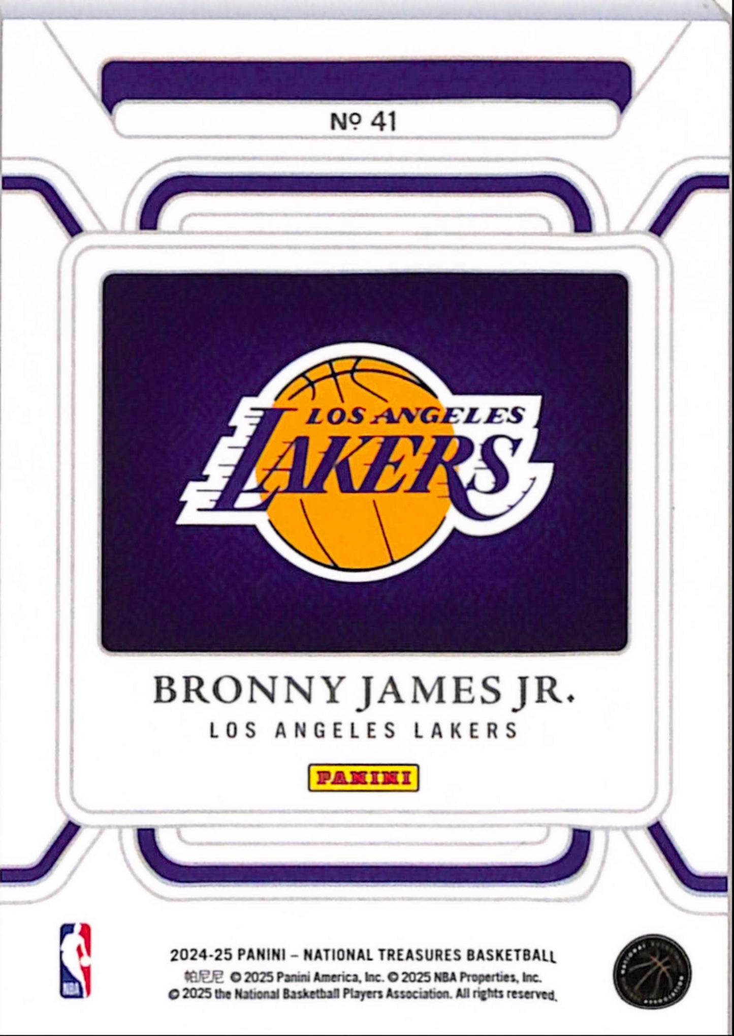 Bronny James Jr. 2024 Panini Immaculate Silver Ounce Rookie #5/12