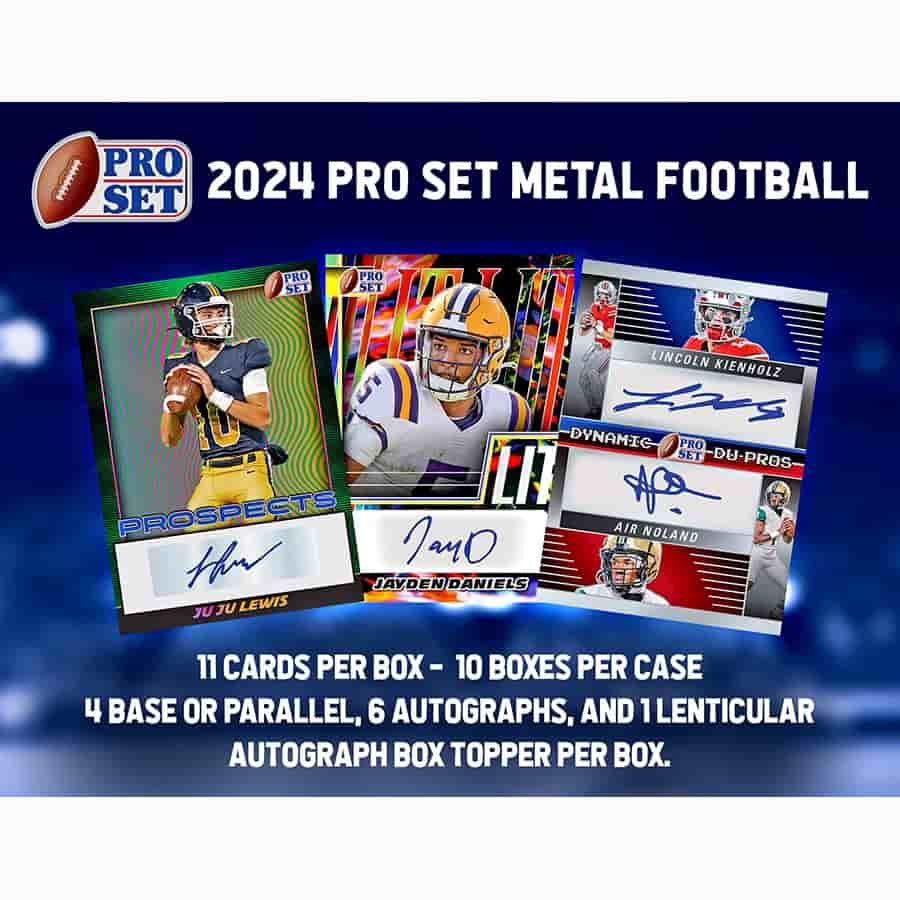 2024 Leaf Pro Set Metal Football Hobby Box Three Stars Sportscards