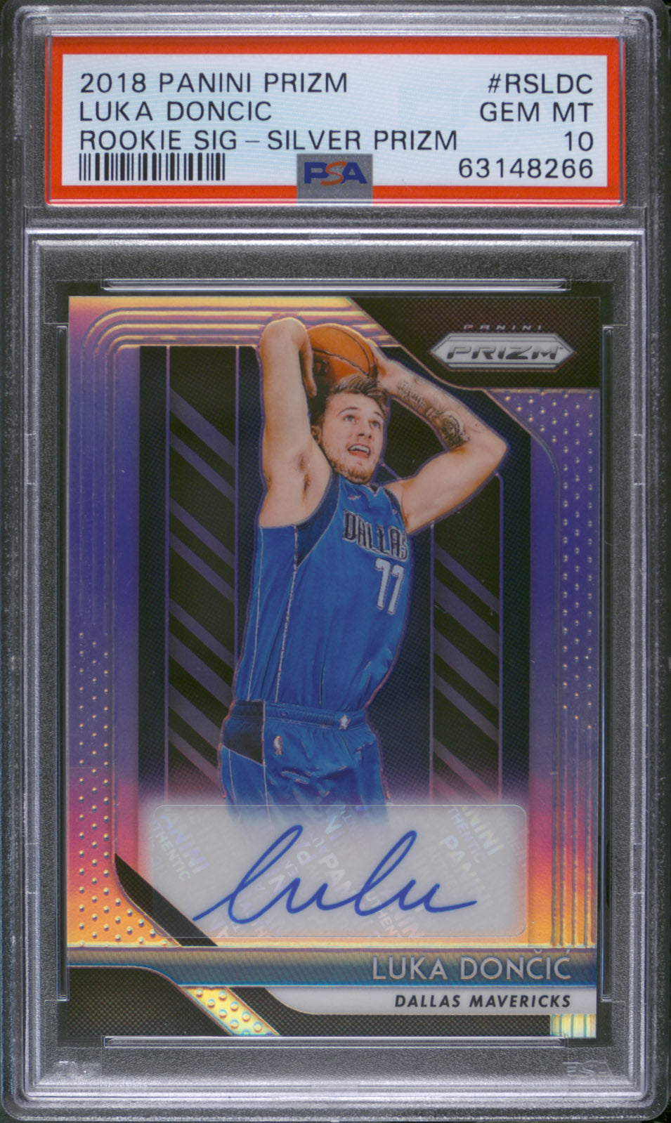 Luka Doncic 2018 Panini Prizm Rookie Auto Silver Prizm PSA 10 Gem Mint