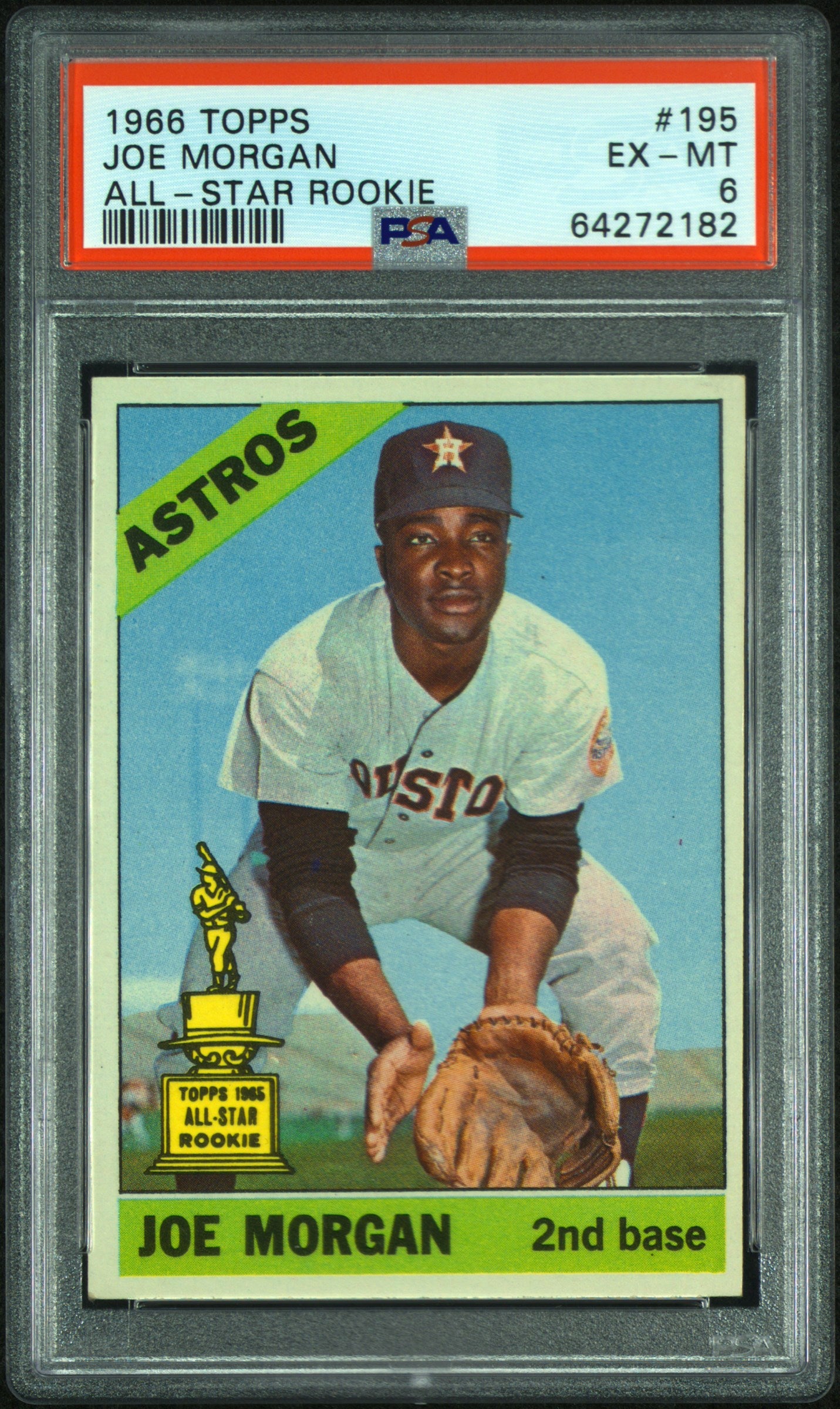 Joe Morgan 1966 Topps #195 PSA 6 Ex-Mint