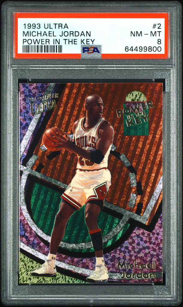 Michael Jordan 1993 Ultra Power in the Key PSA 8 Nm-Mint – Three 