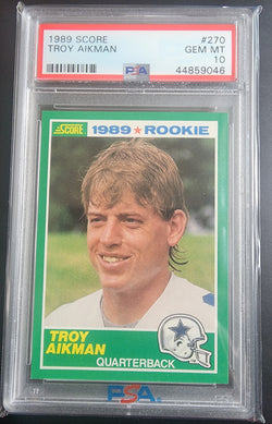 Troy Aikman 1989 Score #270 PSA 10 Gem Mint