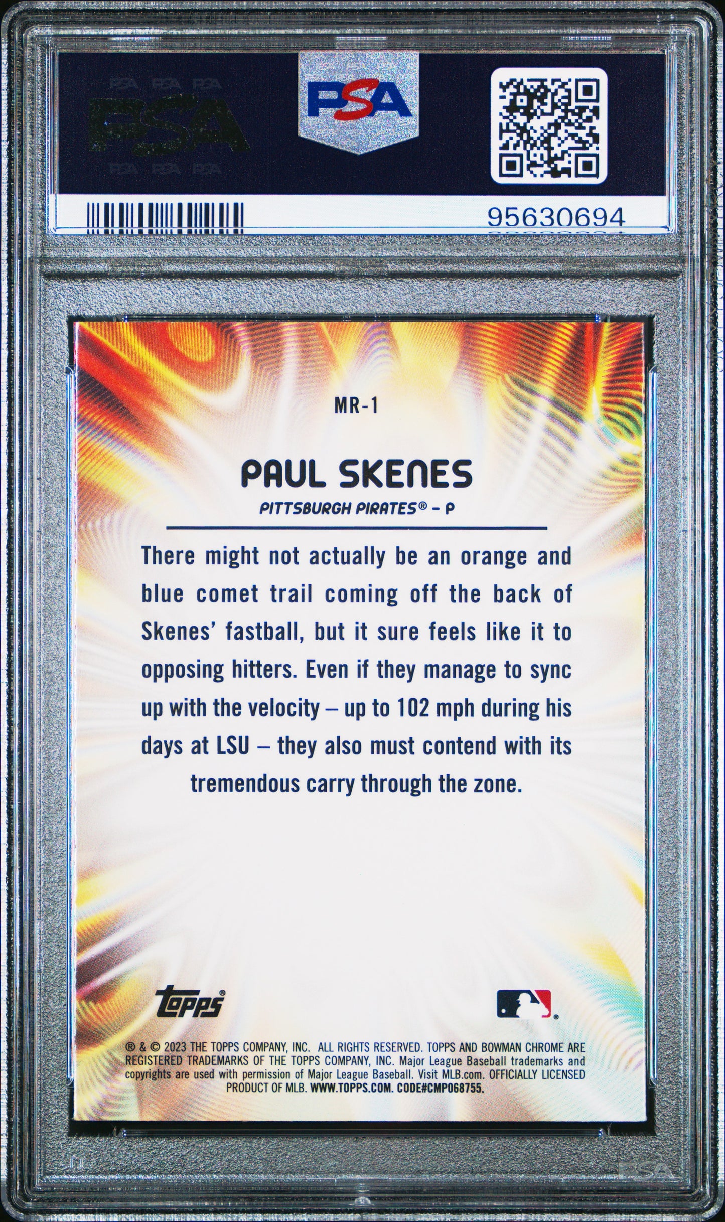 Paul Skenes 2023 Bowman Draft Mood Ring PSA 10 Gem Mint