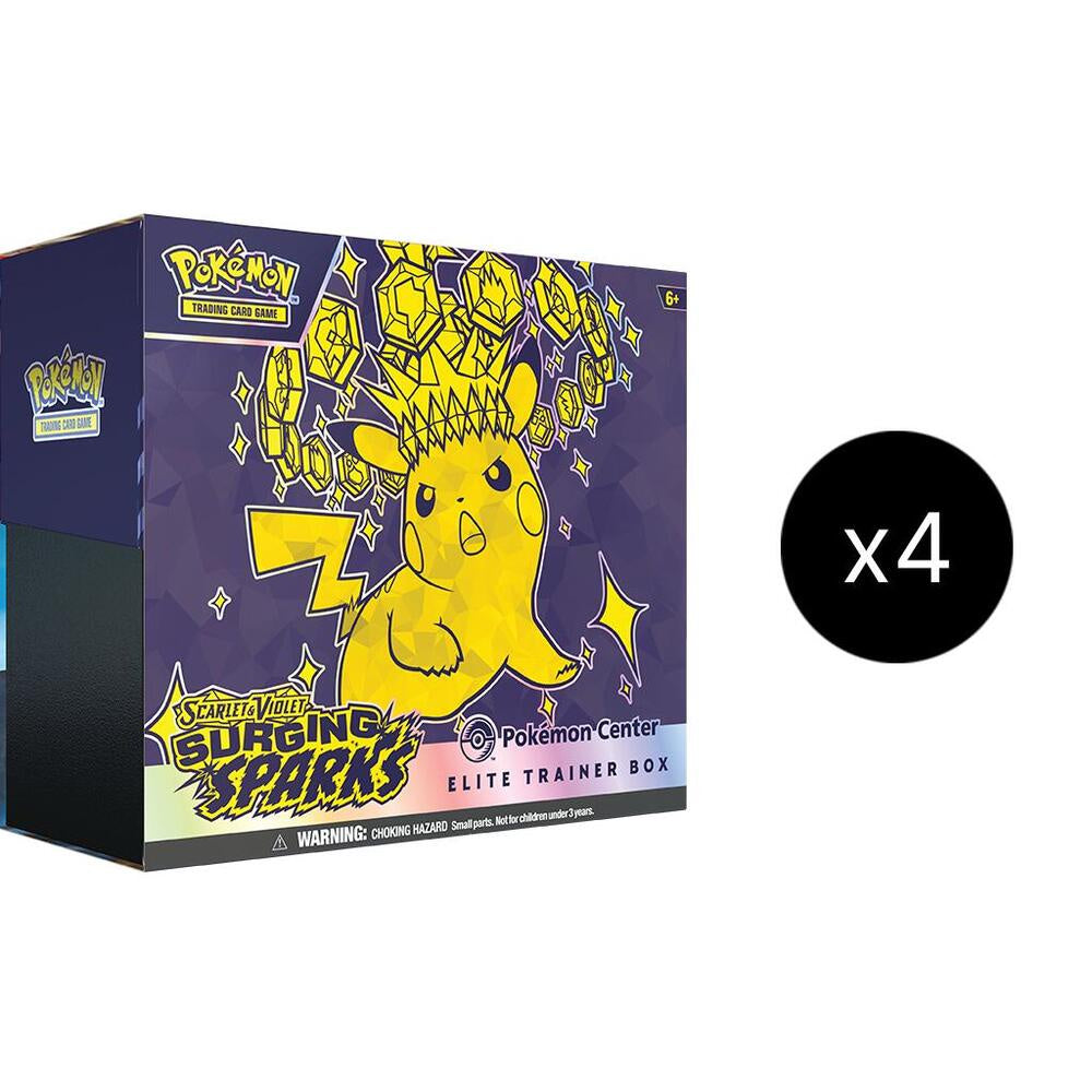 Pokemon Scarlet and Violet Surging Sparks Pokemon Center Elite Trainer 4-Box Case