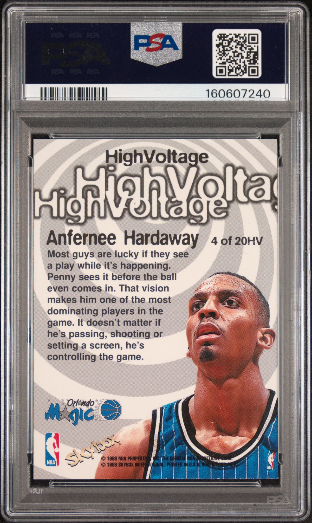 Anfernee Hardaway 1997 Hoops High Voltage PSA 7 Near Mint