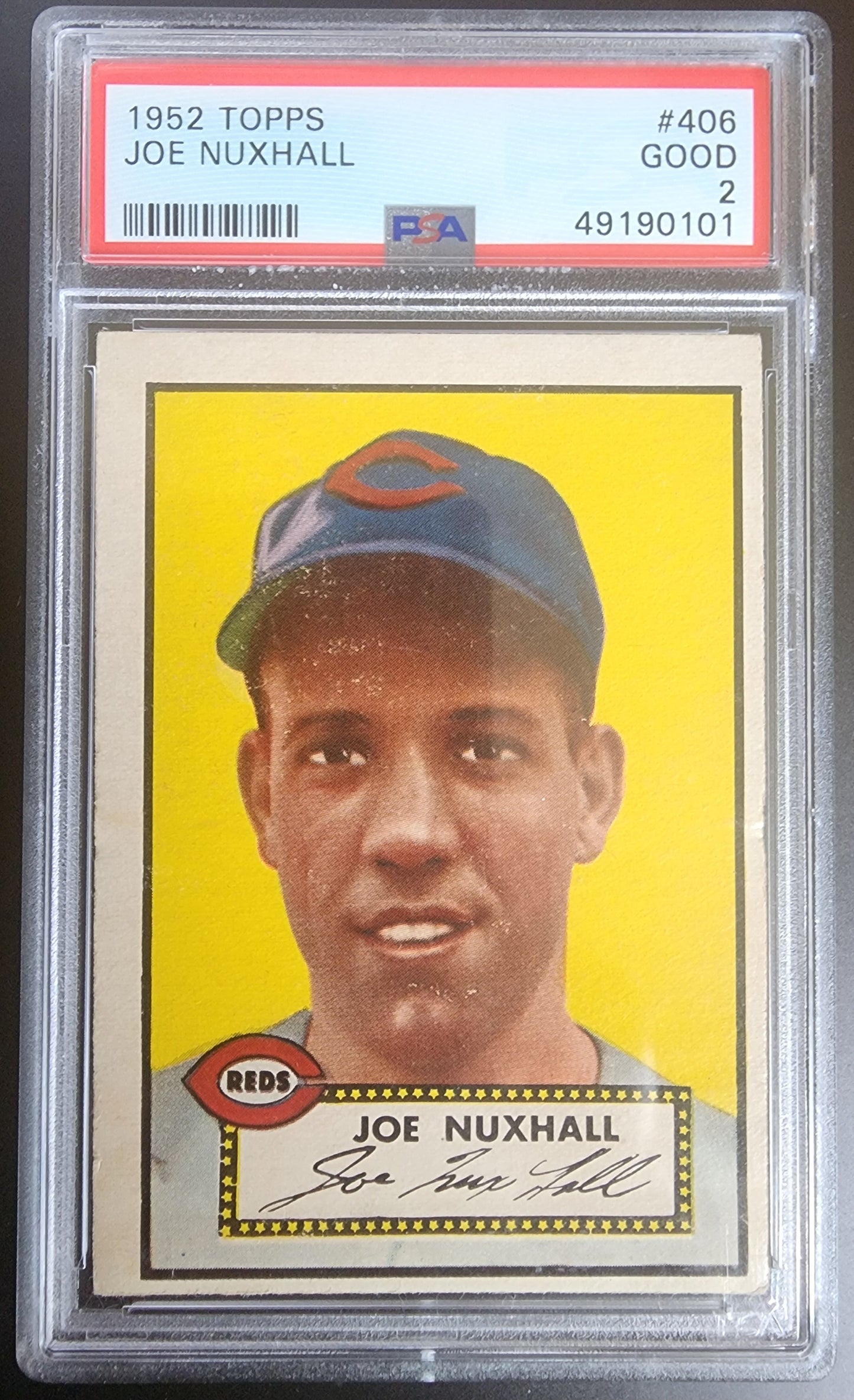 Joe Nuxhall 1952 Topps #406 PSA 2