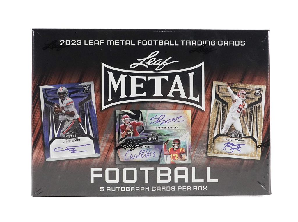 2023 Leaf Metal Football Hobby Box Three Stars Sportscards