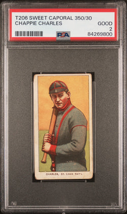 Chappie Charles 1909-11 T206 Sweet Caporal 350/30 PSA 2 Good