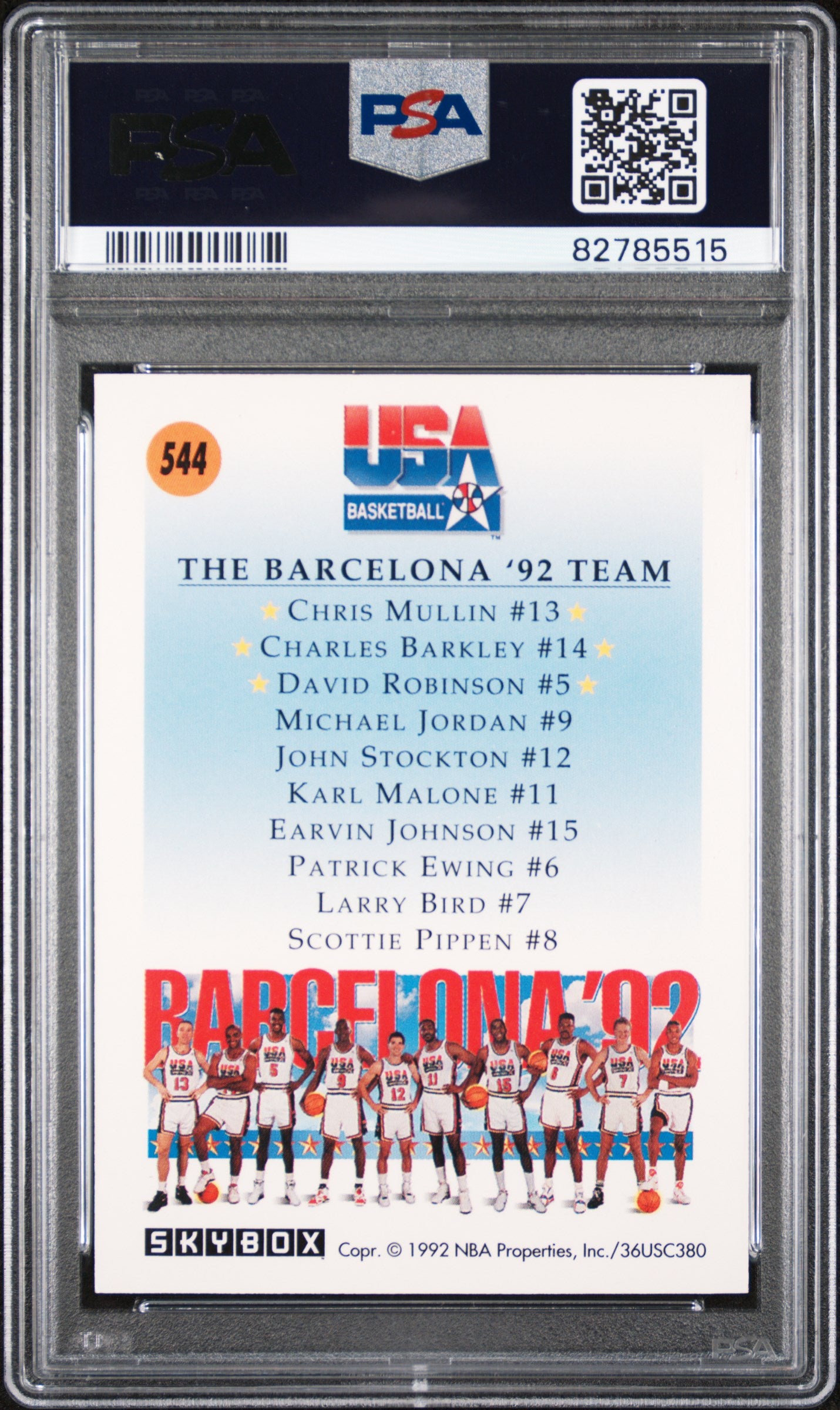 Mullin Barkley Robinson 1991 Skybox Team USA 1 #544 PSA 10 Gem Mint 5515