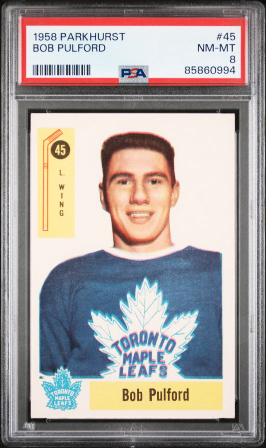 Bob Pulford 1958 Parkhurst #45 PSA 8 Nm-Mint