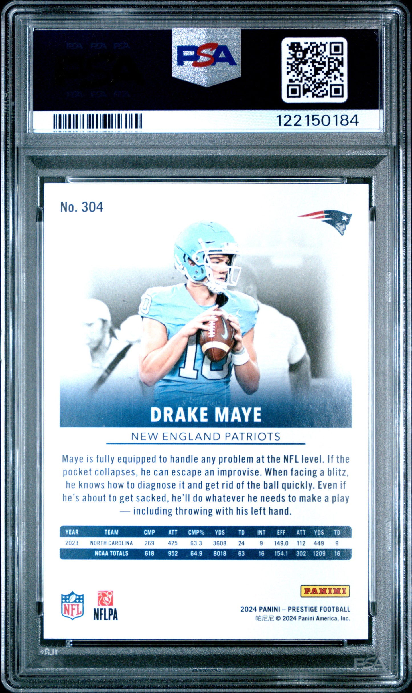 Drake Maye 2024 Prestige Gold Premium Xtra Points #67/75 PSA 10 Gem Mint