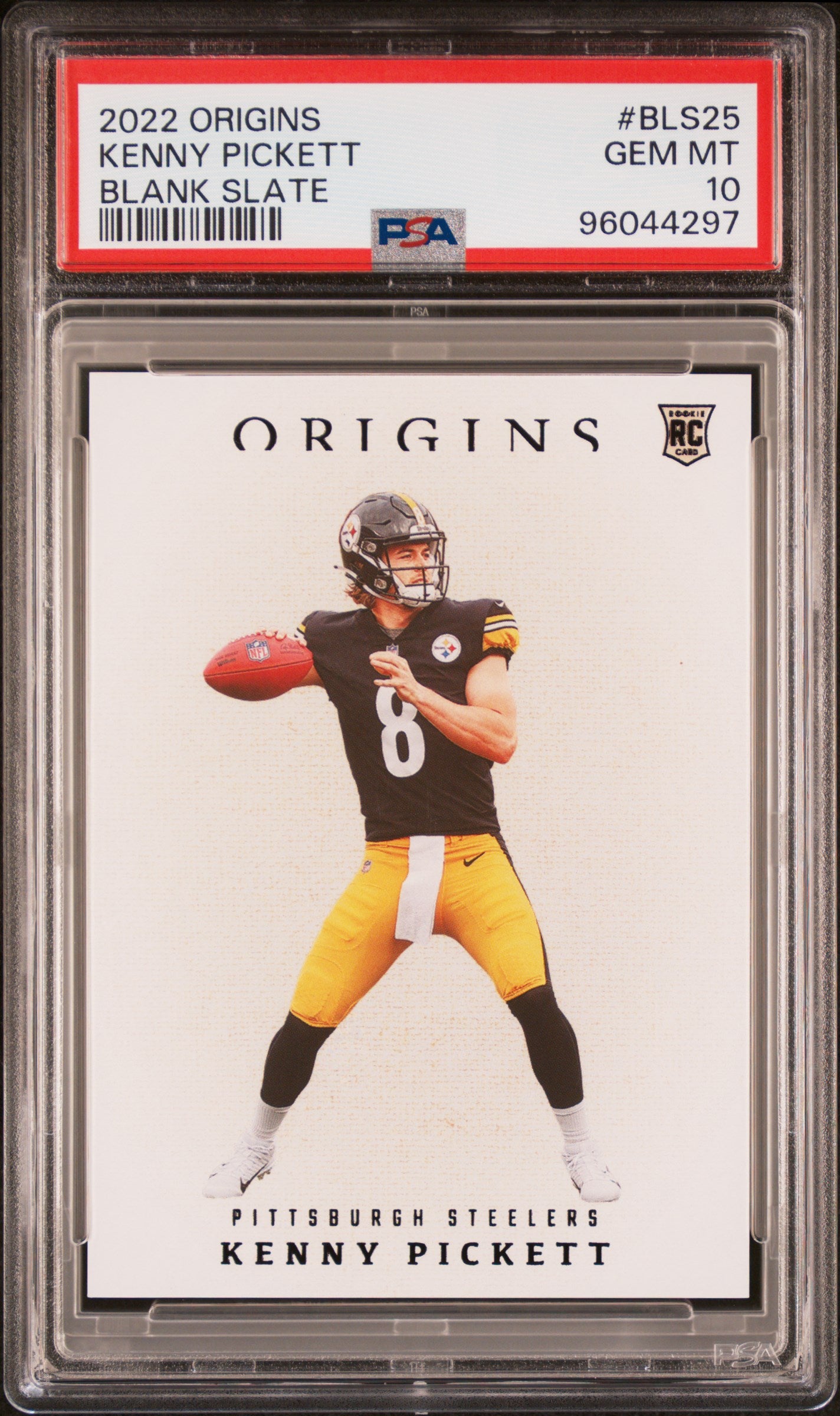 Kenny Pickett 2022 Panini Origins Blank Slate PSA 10 Gem Mint
