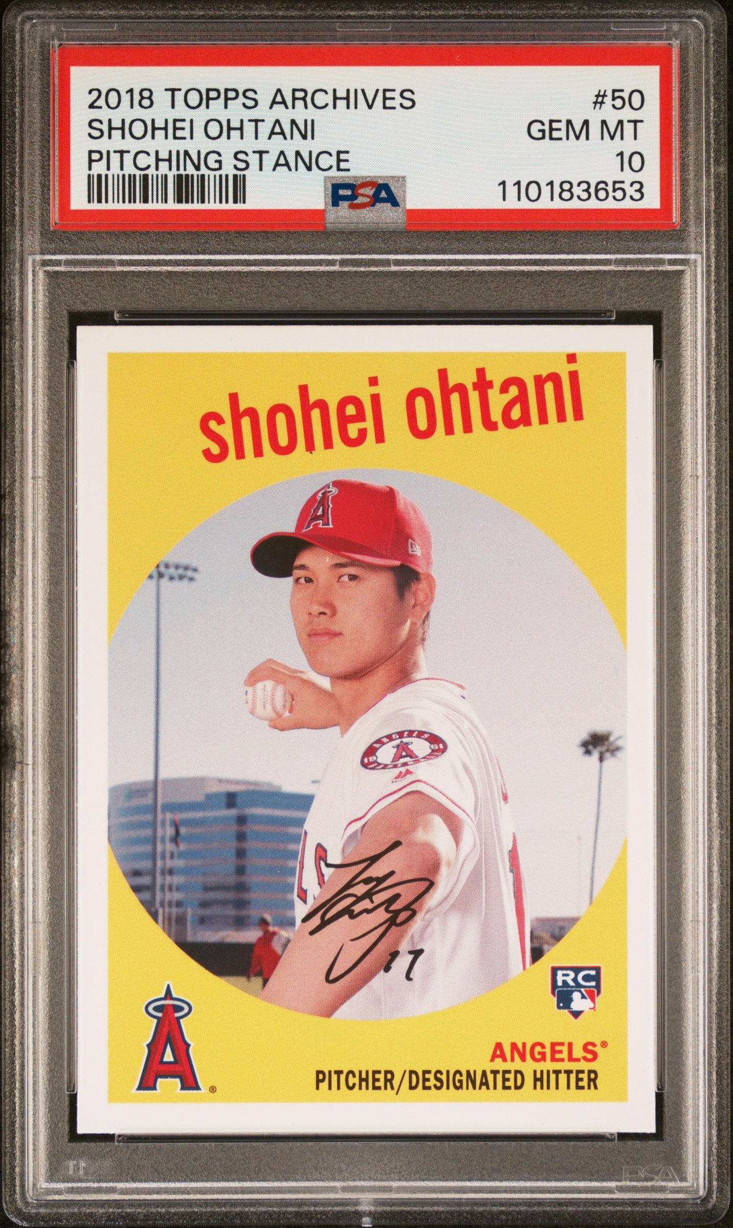Shohei Ohtani 2018 Topps Archives RC #50 PSA 10 Gem Mint