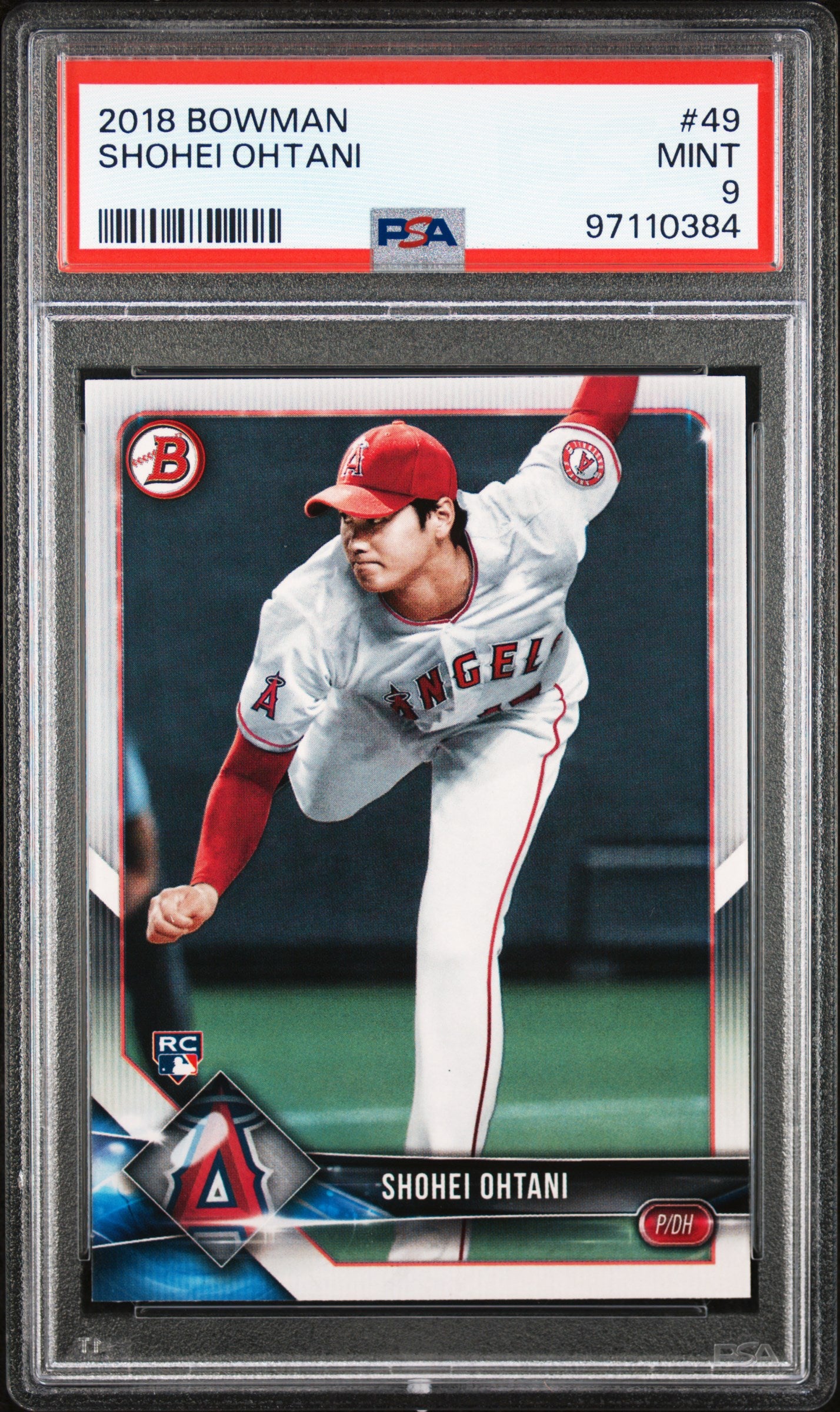 Shohei Ohtani 2018 Bowman Rookie #49 PSA 9 Mint 0384