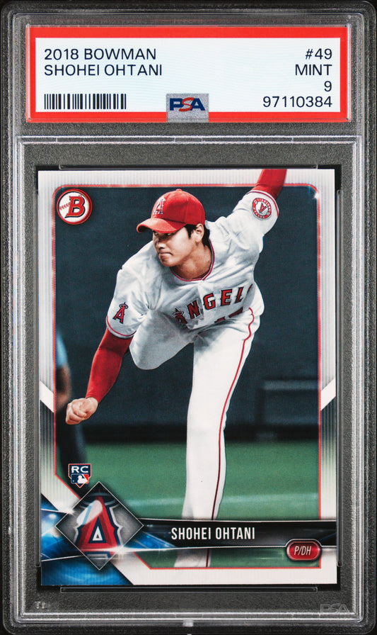 Shohei Ohtani 2018 Bowman Rookie #49 PSA 9 Mint 0384