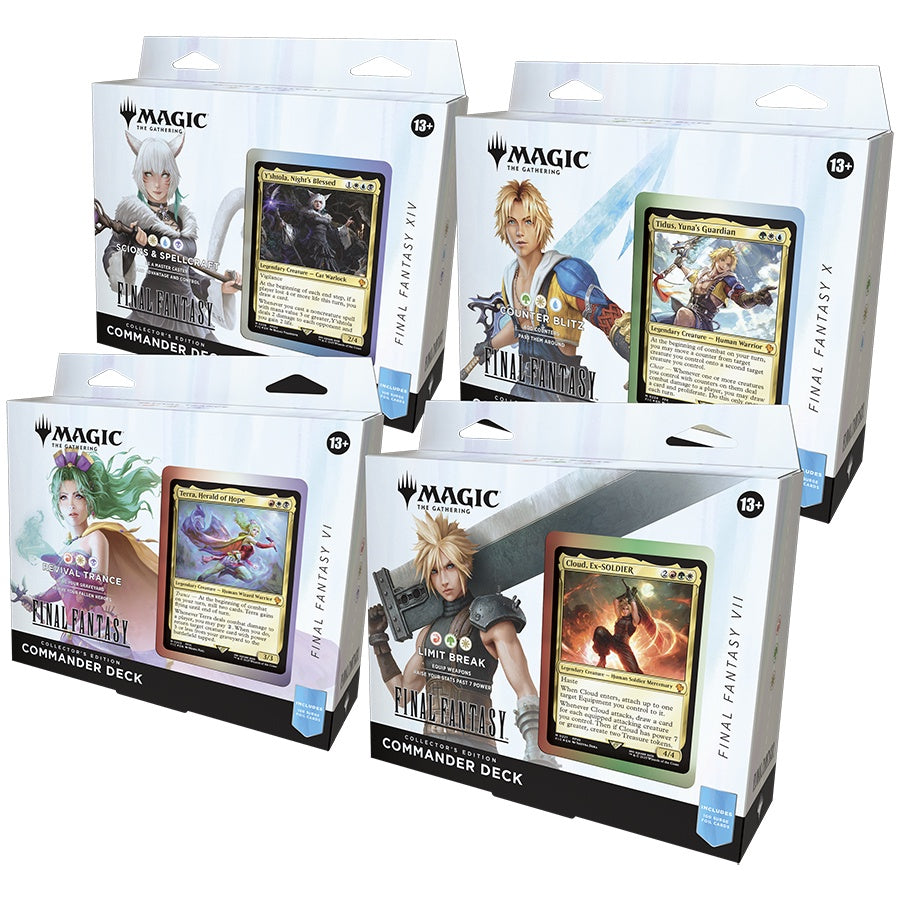Magic The Gathering Final Fantasy Commander Collector Decks - 4 Deck Set